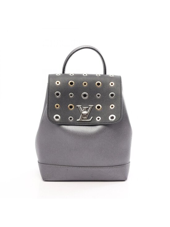 Louis Vuitton Backpack Lockme Metallic Gray Leather